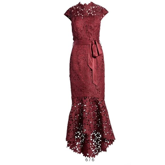 Chi chi London high low maroon dress - Picture 3 of 6